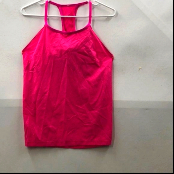 lululemon athletica Tops - Lululemon Womens Pink Regular Fit Built In Bra Racerback Activewear Tank Top 8